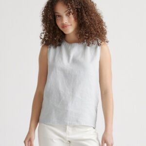 Quince 100% European Linen Tank - XS Mist - NWOT